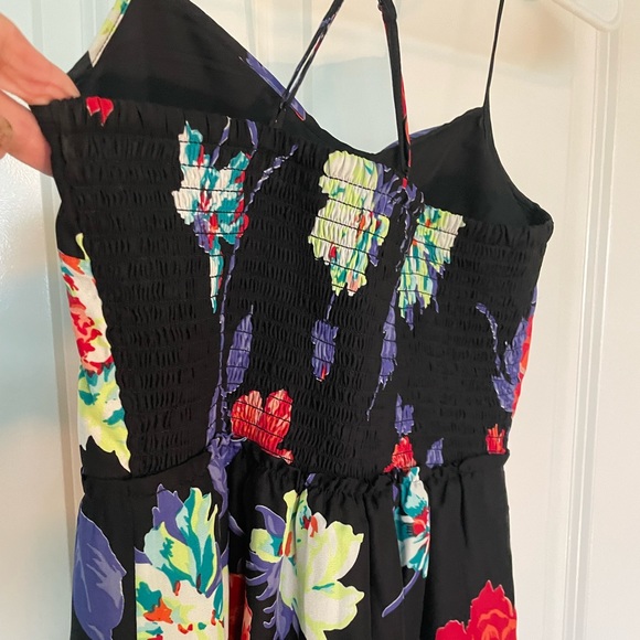 Make offer! AEO black sundress with flowers Sz X-Sm.Great condition! - Picture 6 of 9